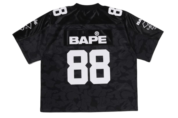 SOLID CAMO MULTI LOGO RELAXED FIT FOOTBALL JERSEY